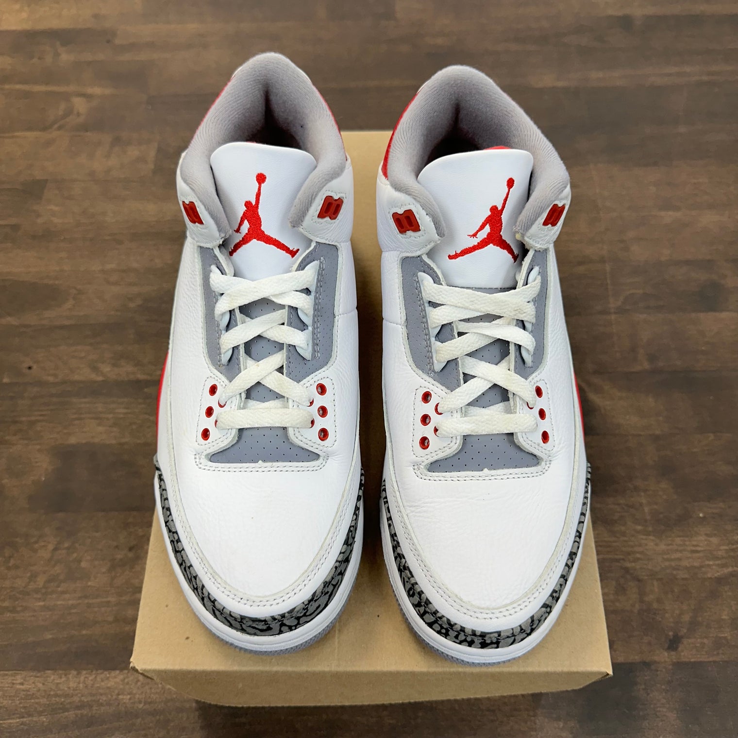 Fire Red Jordan 3 Retro (USED, no box)