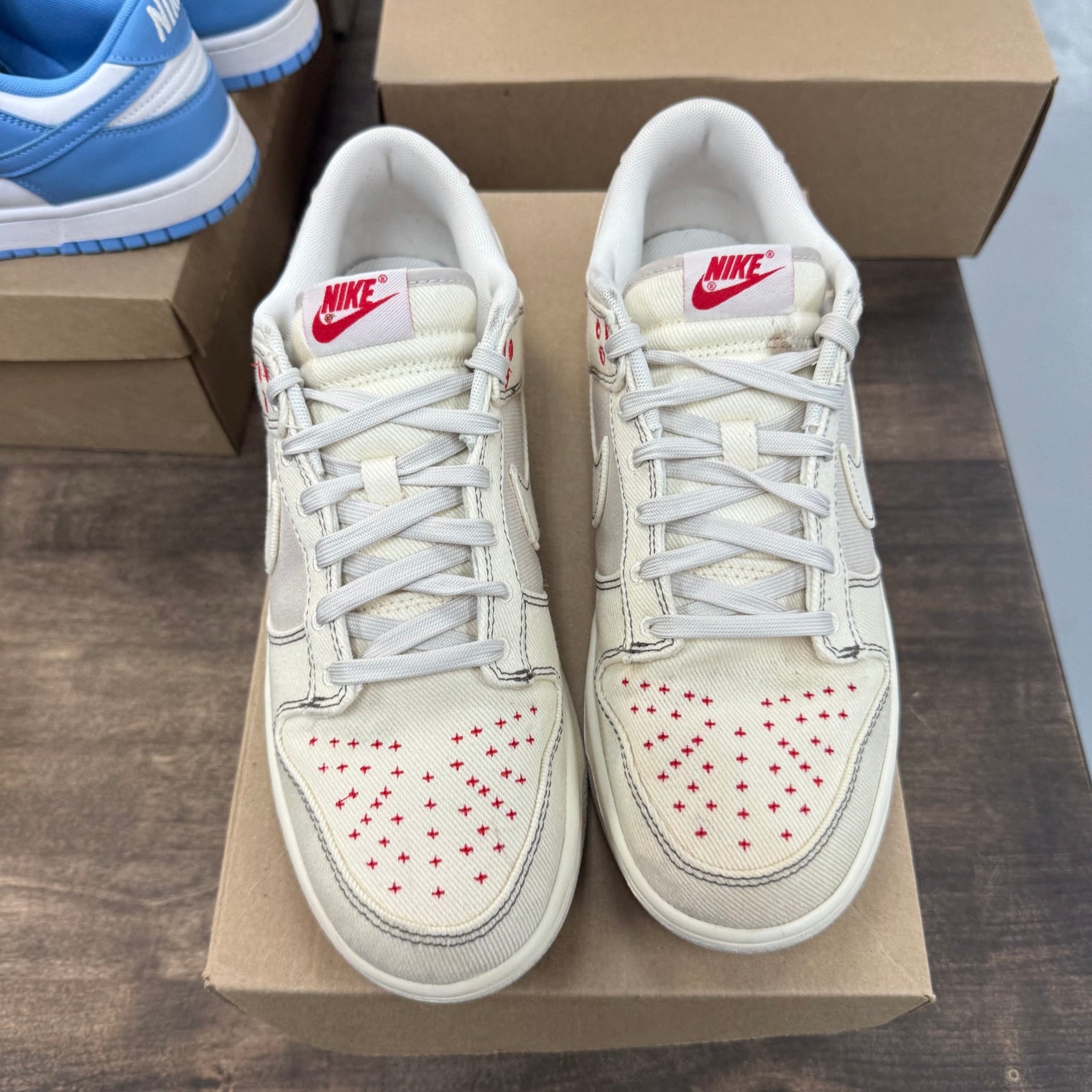 Sashiko Light Orewood Brown Nike Dunk Low (USED, No Box)