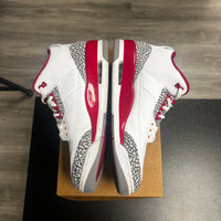 Cardinal Red Jordan 3 (USED, no box)