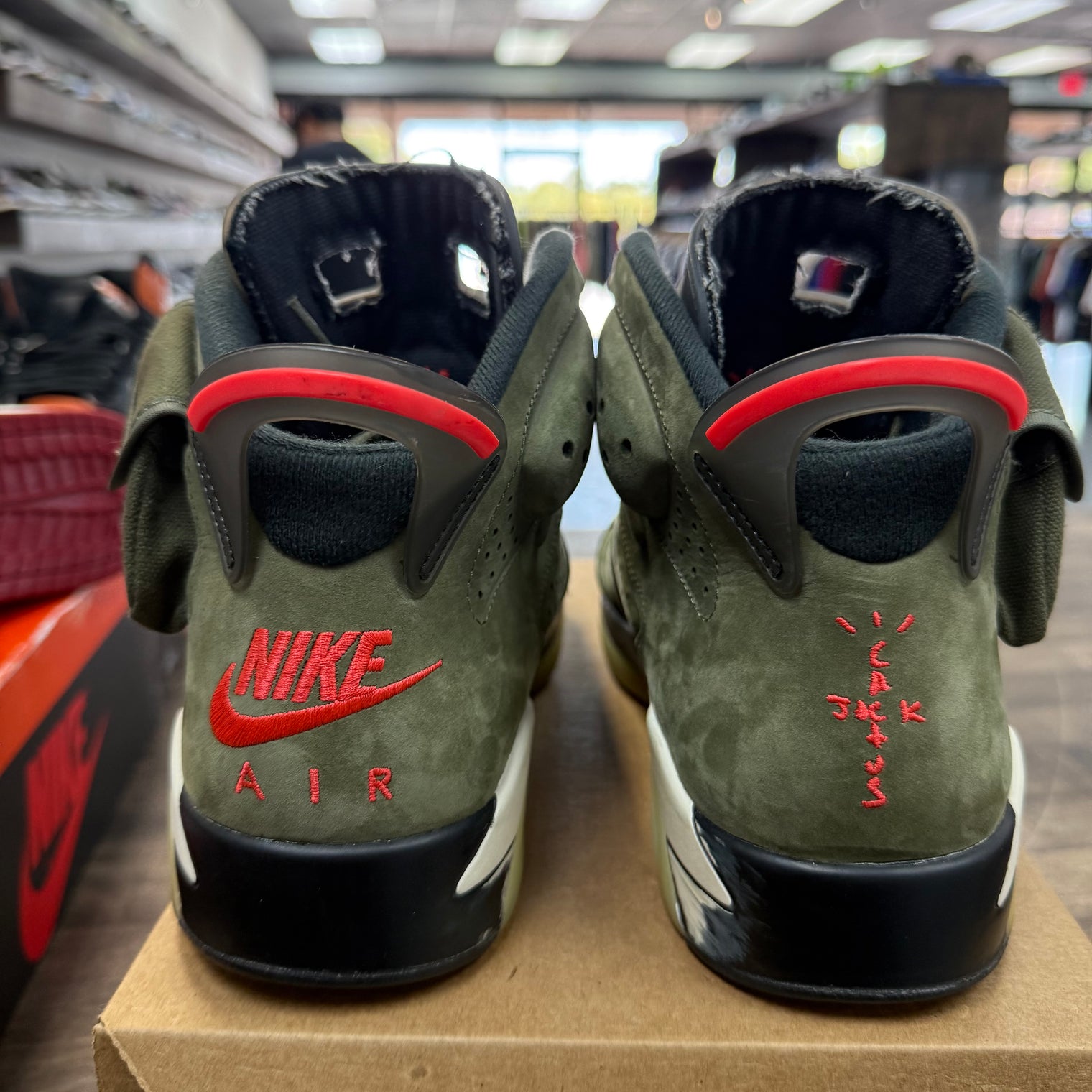 Olive Travis Scott Jordan 6 Retro (USED, No Box)