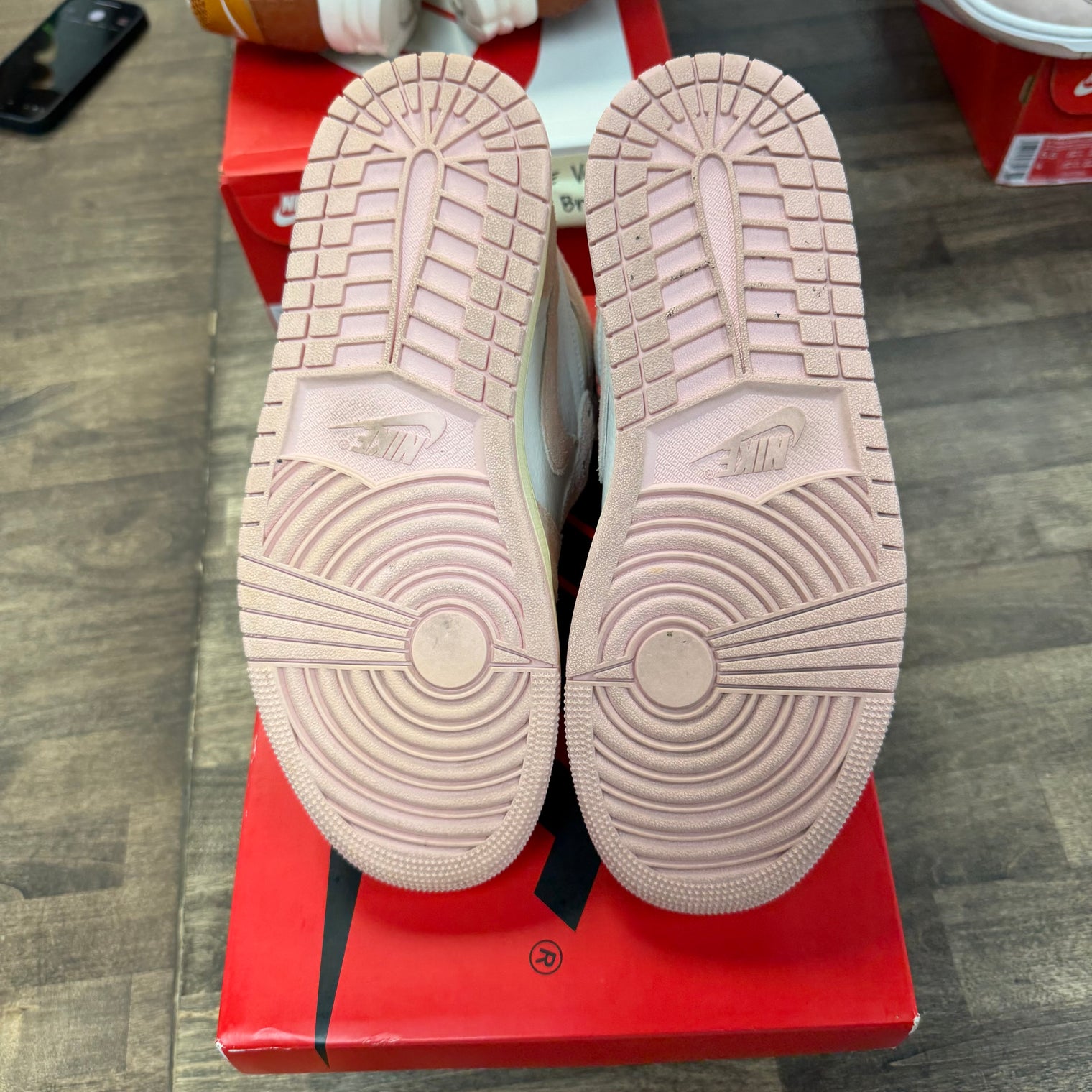 Washed Pink Jordan 1 High (W) (USED)