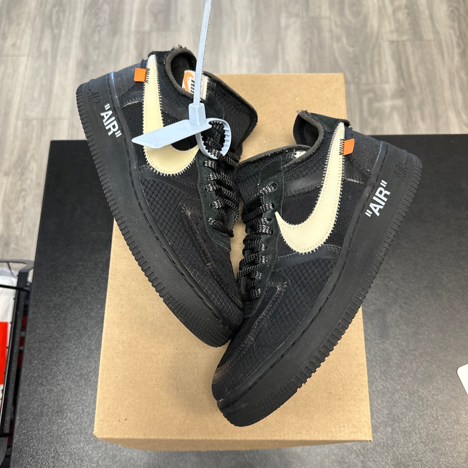 Nike Off-White Air Force 1 Black (USED; No Box)