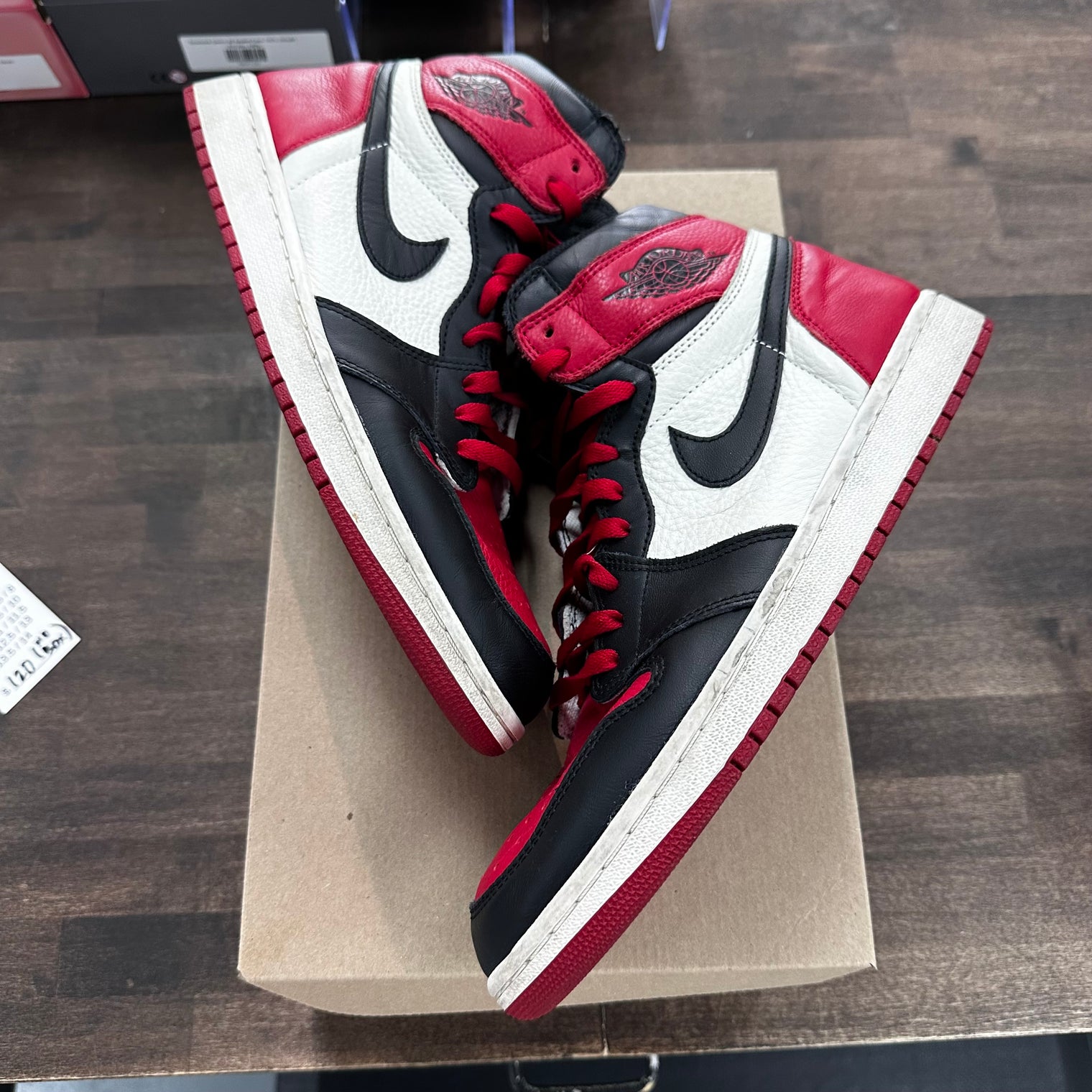 Bred Toe Jordan 1 High (USED,No Box,No Insole)