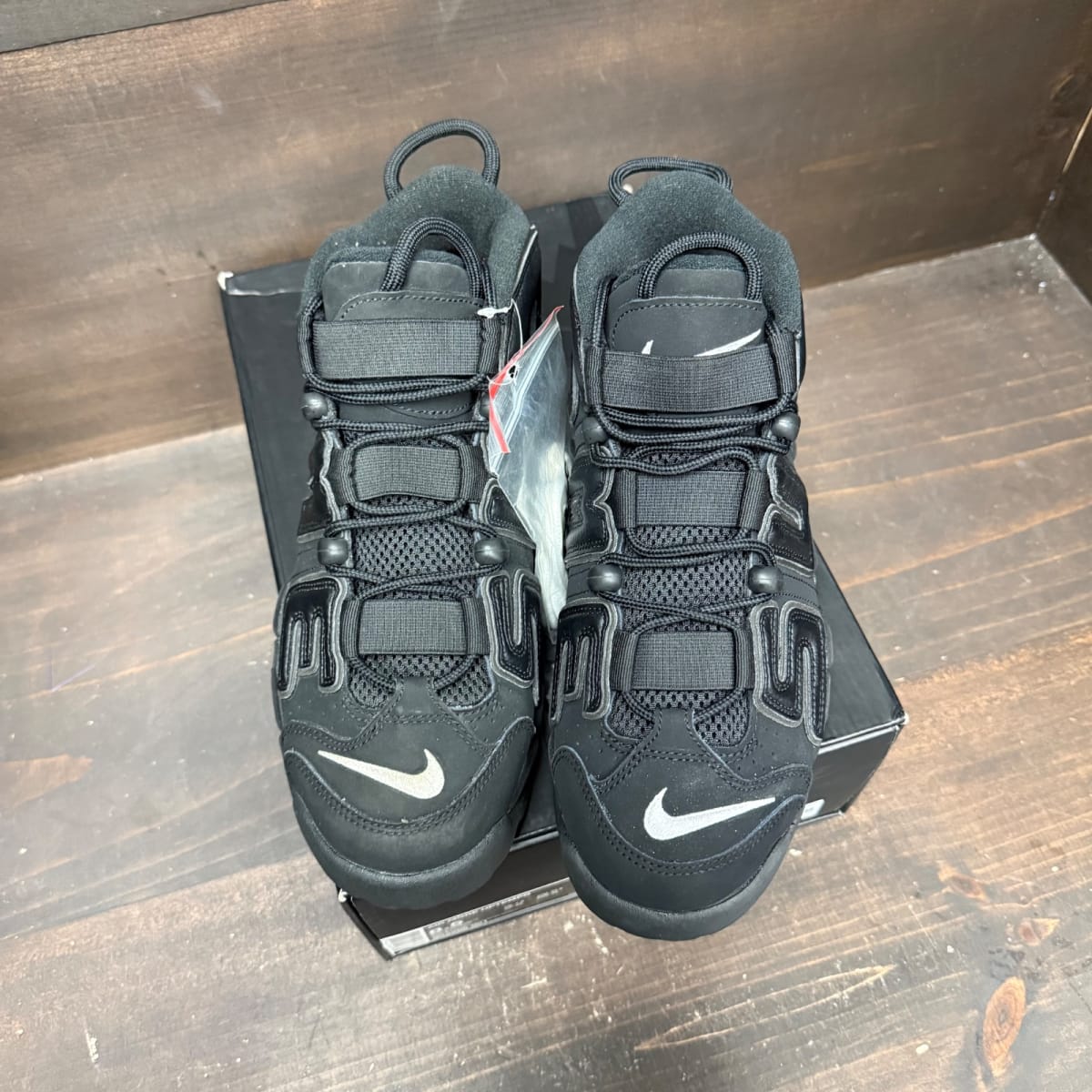 Nike Air More Uptempo Supreme Suptempo Black Size 8.5 (Pre-Owned) - back
