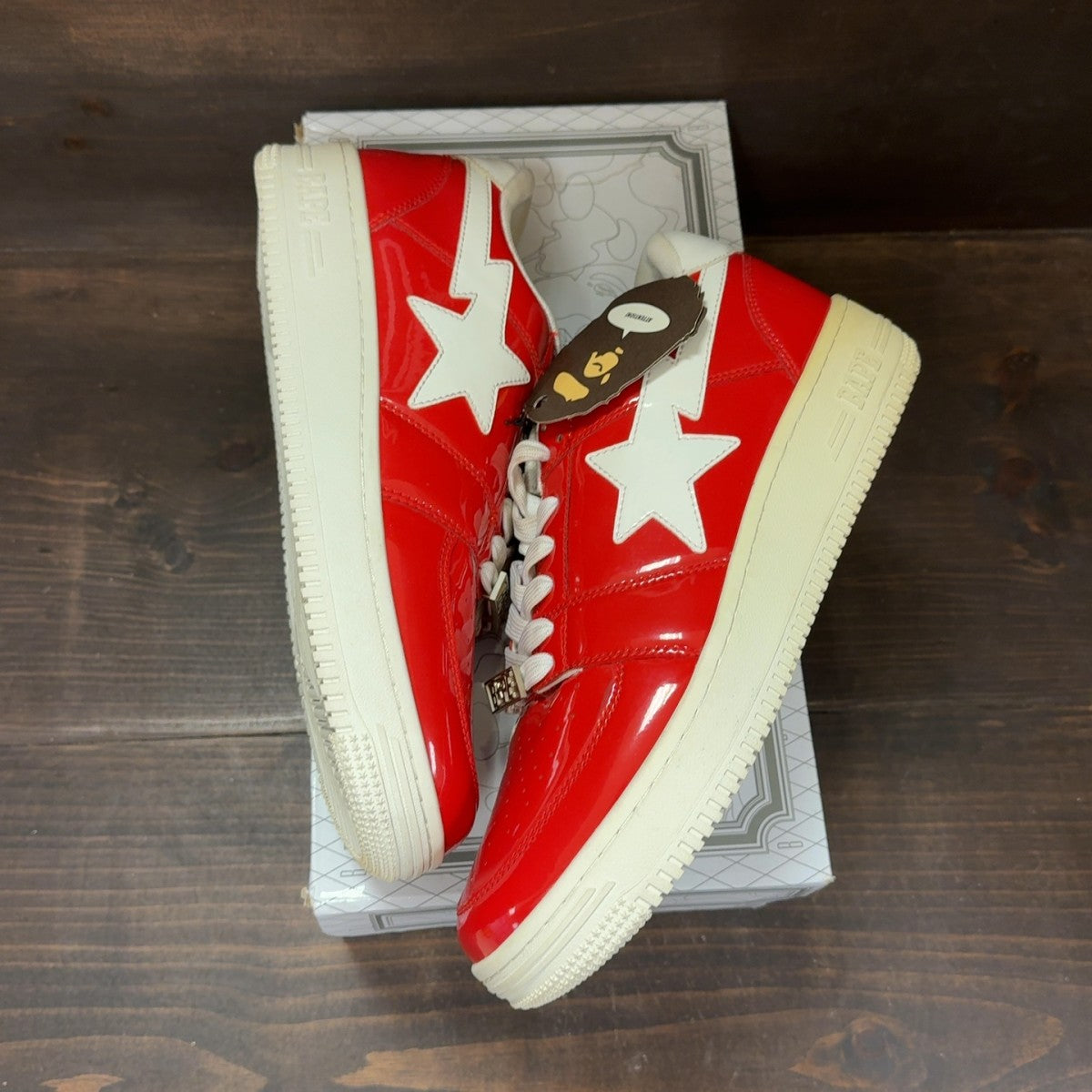 A Bathing Ape Bape Sta Low Patent Red Size 11 (Pre-Owned) - Image 2