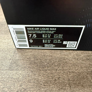 Nike Air Liquid Max Black Green Apple - Image 6