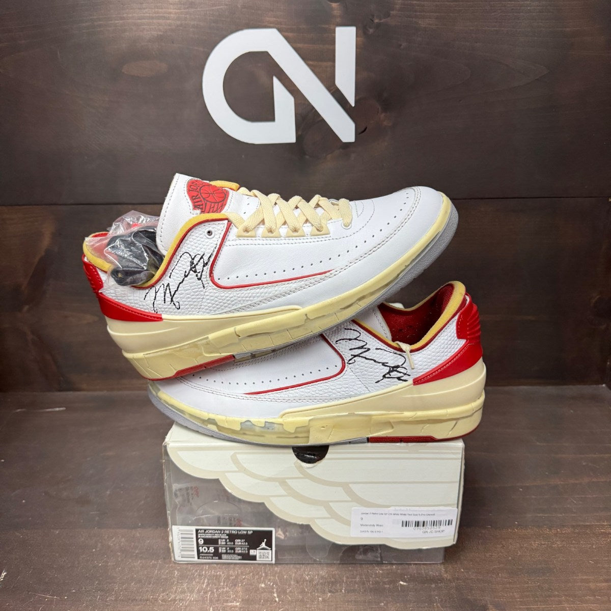 Jordan 2 Retro Low SP Off-White White Red - Image 1