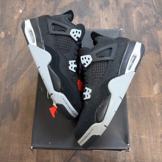 Jordan 4 Retro Black Canvas (GS) - Image 1
