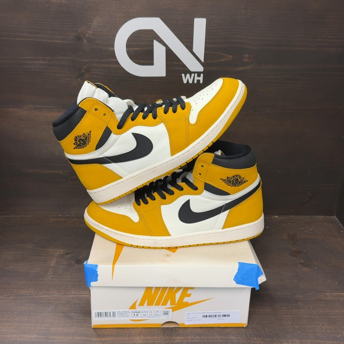 Jordan 1 Retro High OG Yellow Ochre - Image 1