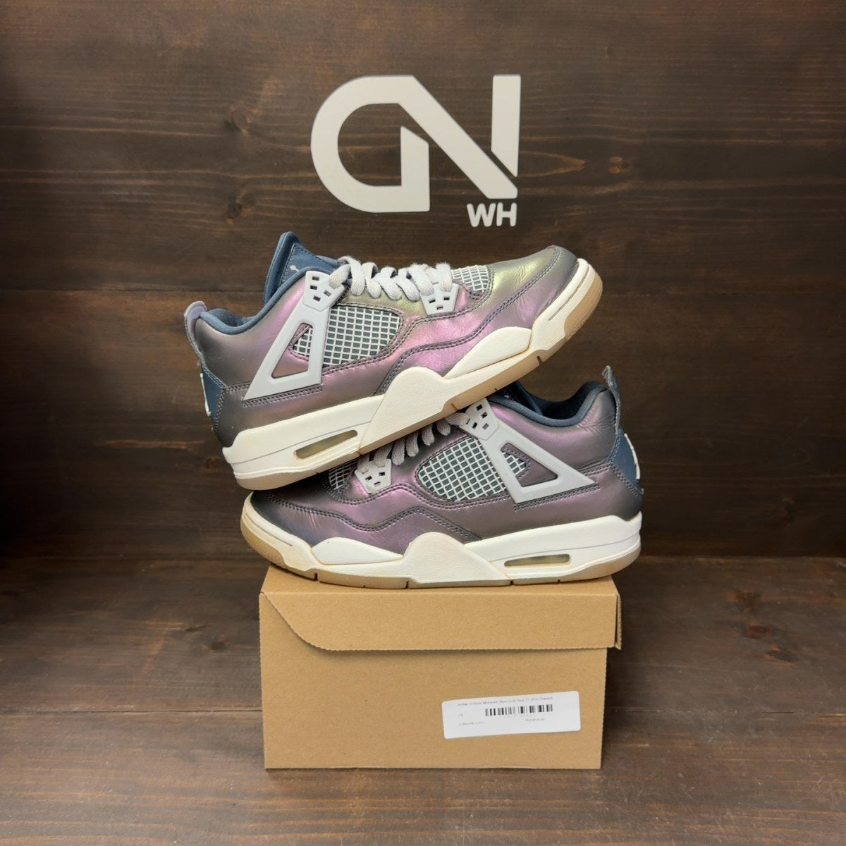 Jordan 4 Retro Monsoon Blue (GS) Size 7Y (Pre-Owned) - Image 1