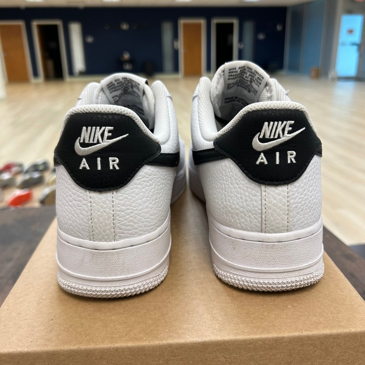 Nike Air Force 1 Low '07 White Black Pebbled Leather Size 10 (Pre-Owned) - Image 4