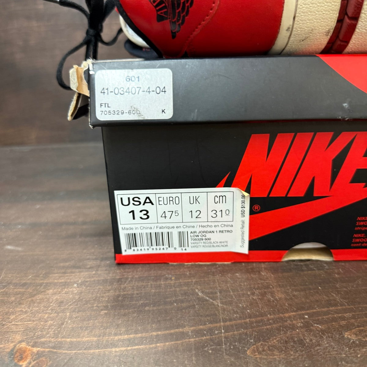 Air Jordan 1 Retro Low OG 'Chicago' 2016 Size 13 (Pre-Owned) - Image 7