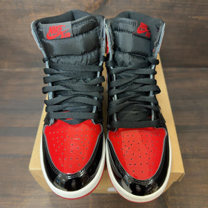 Jordan 1 Retro High OG Patent Bred (GS) Size 7Y (Pre-Owned) - Image 3