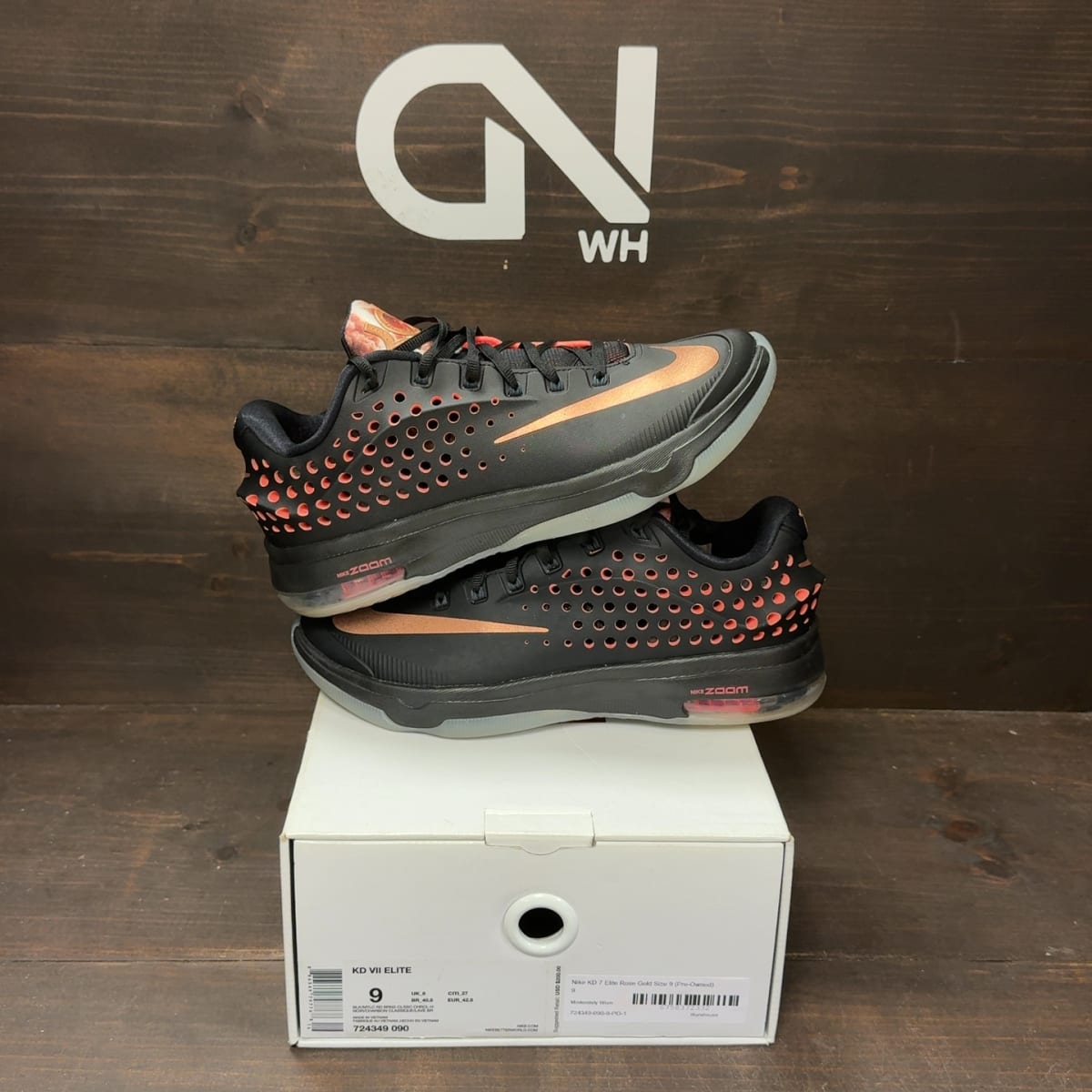 Nike KD 7 Elite Rose Gold Size 9 (Pre-Owned) - front