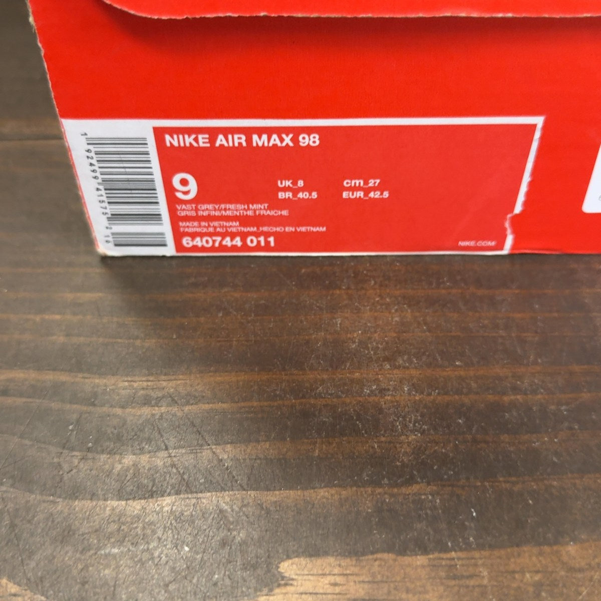 Nike Air Max 98 Vast Grey Fresh Mint - Image 8