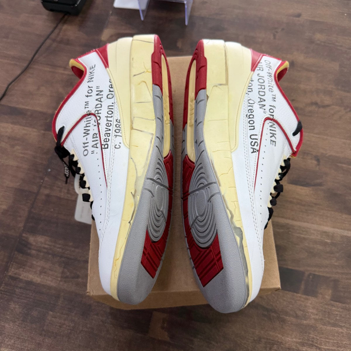 Jordan 2 Retro Low SP Off-White White Red Size 14 (Pre-Owned) - Image 5