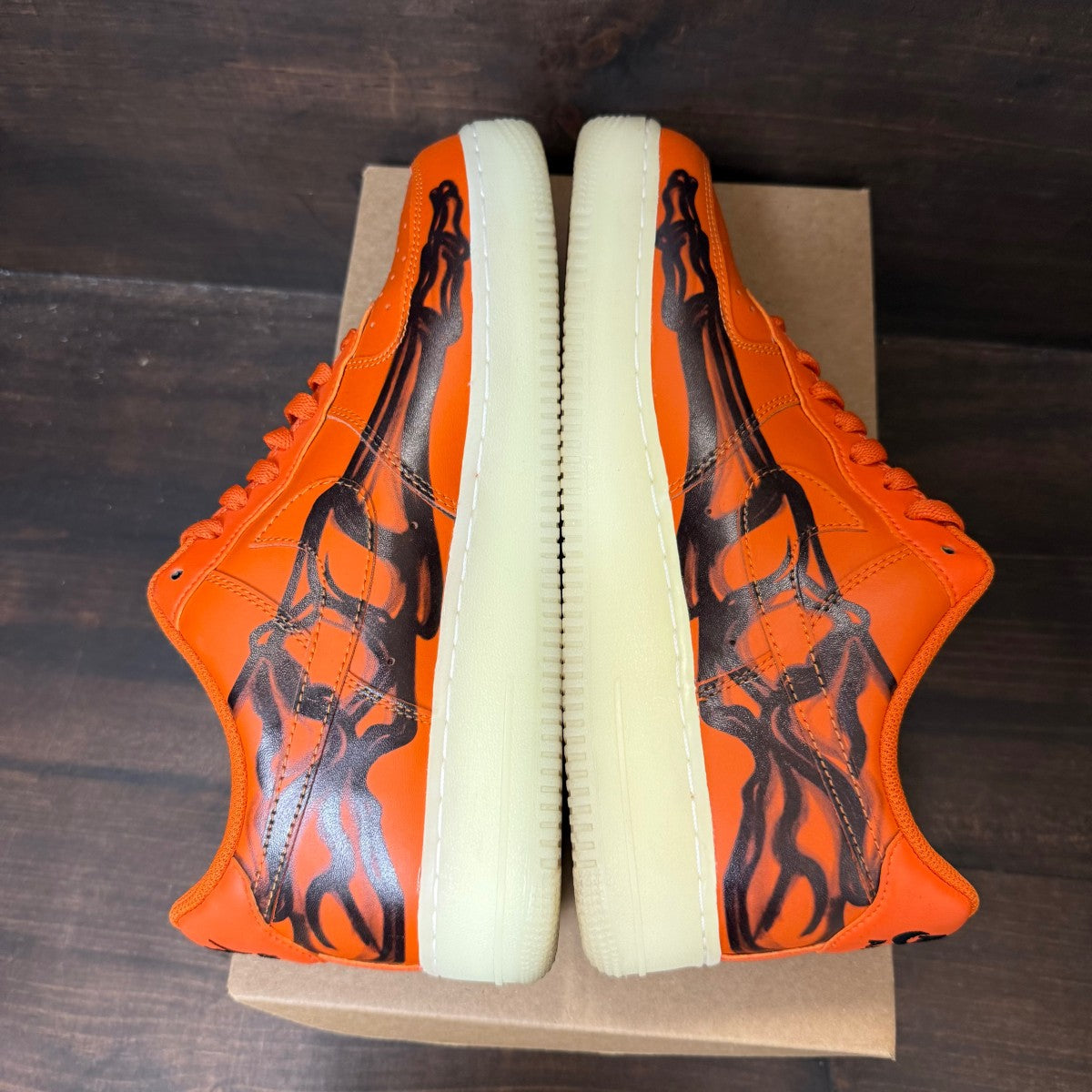 Nike Air Force 1 Low Orange Skeleton Halloween (2020) Size 9.5 (Pre-Owned) - Image 5