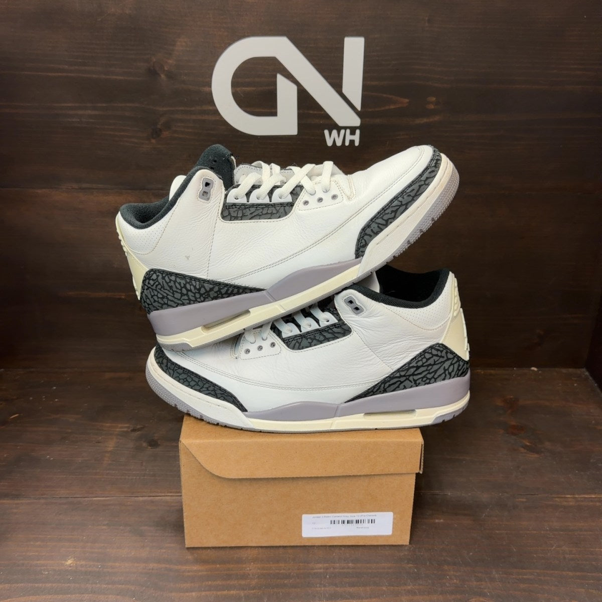 Jordan 3 Retro Cement Grey Size 13 (Pre-Owned) - Image 1