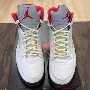 Jordan 5 Retro Fire Red Silver Tongue (2020) Size 13 (Pre-Owned) - Image 2