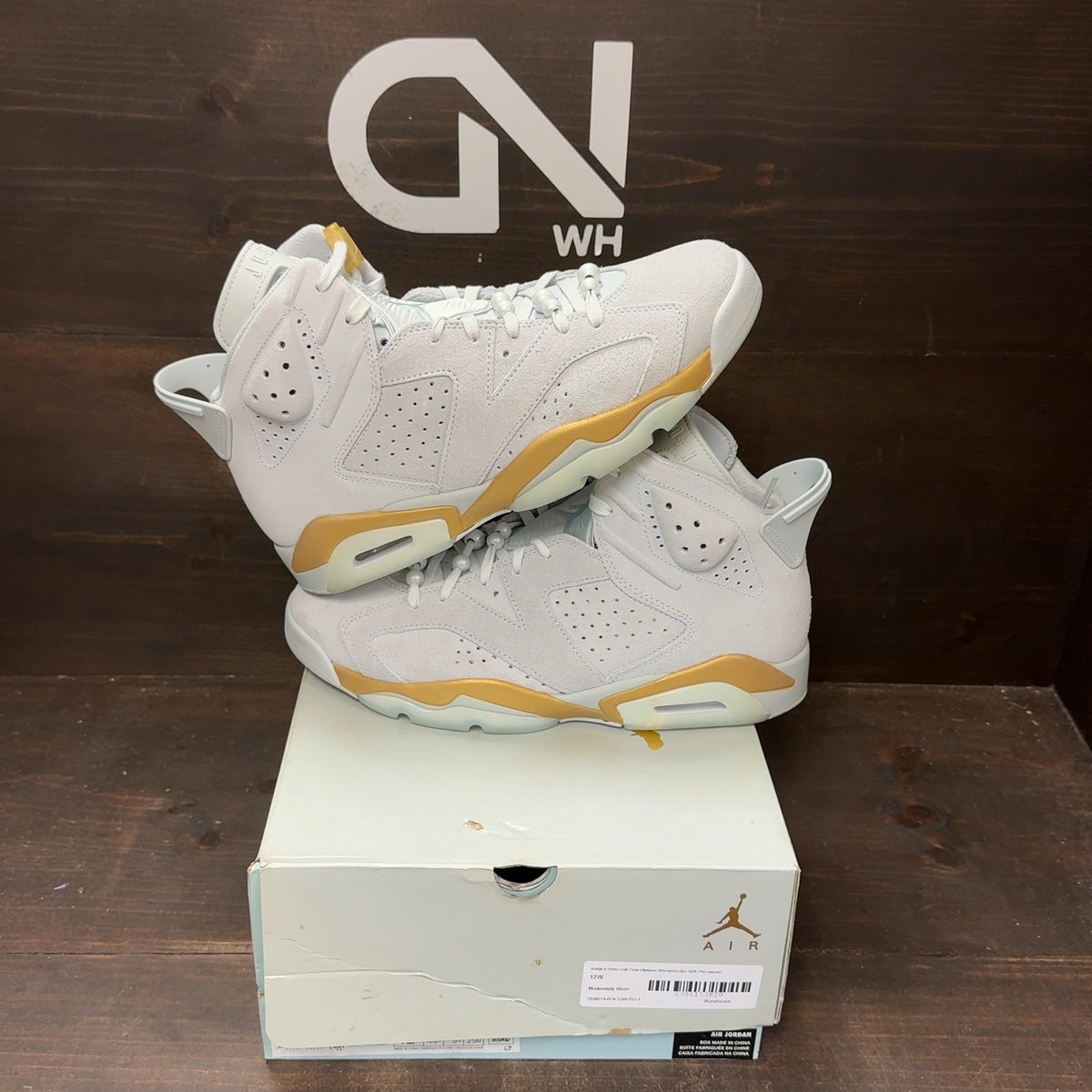 Jordan 6 Retro Craft Paris Olympics (Women's) Size 12W (Pre-Owned) - front