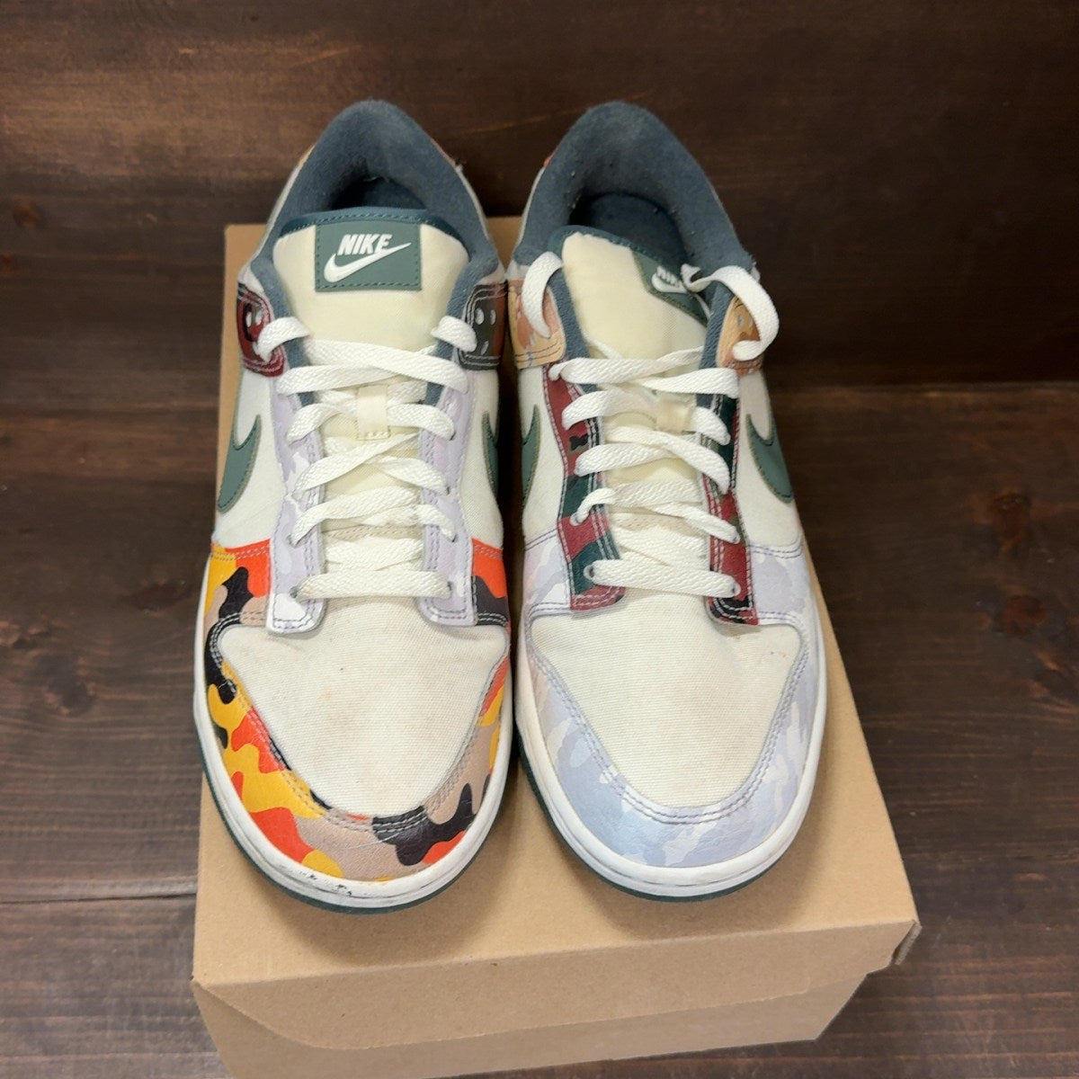 Nike Dunk Low SE Sail Multi-Camo Size 10.5 (Pre-Owned) - Image 3