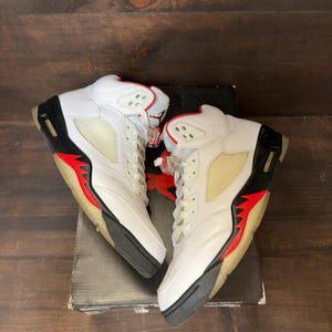 Jordan 5 Retro Fire Red Silver Tongue (2020) Size 9.5 (Pre-Owned)
