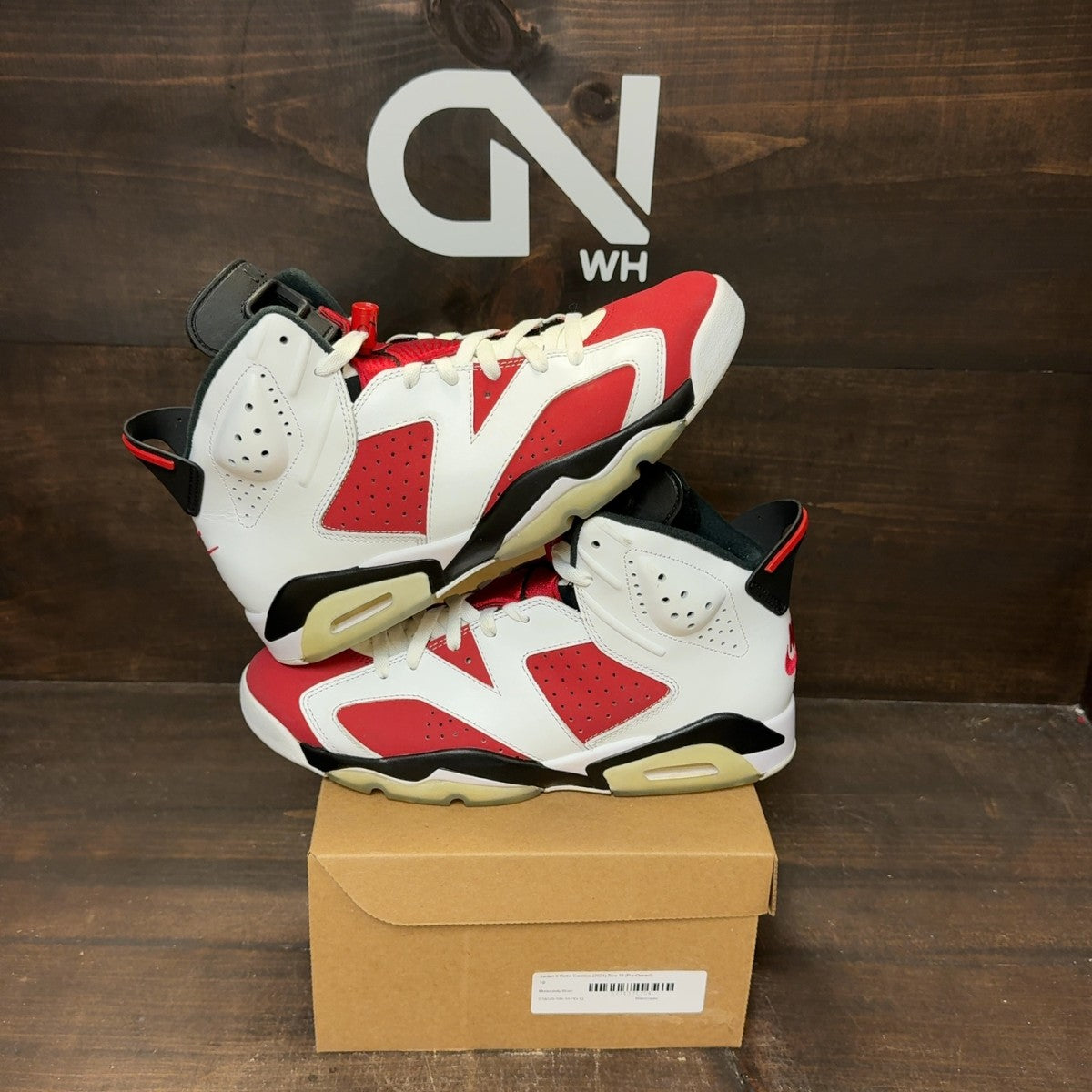 Jordan 6 Retro Carmine (2021) Size 10 (Pre-Owned) - Image 1