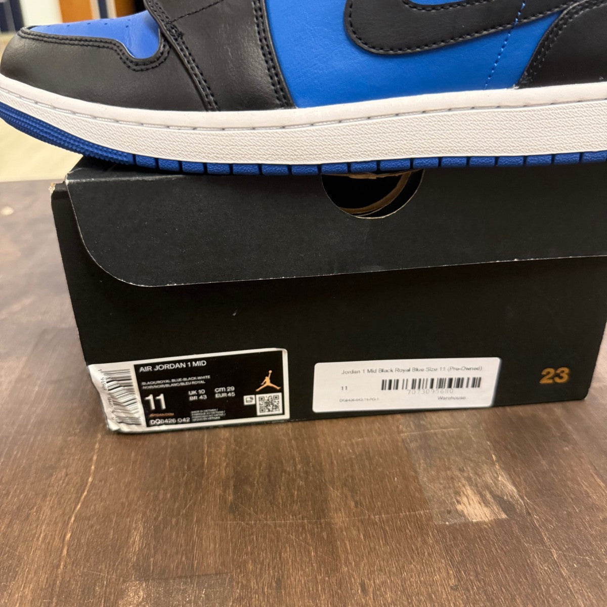 Jordan 1 Mid Black Royal Blue - Image 6