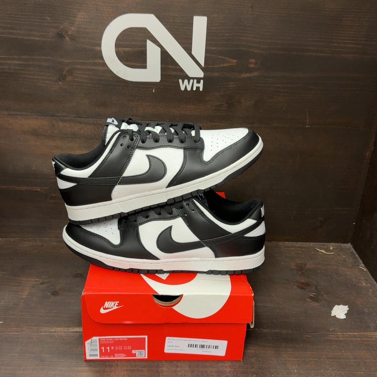 Nike Dunk Low Retro White Black Panda Size 11.5 (Pre-Owned) - front