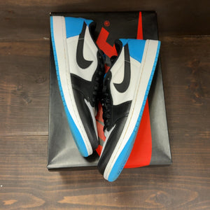 Jordan 1 Retro Low OG Black Dark Powder Blue - Image 2