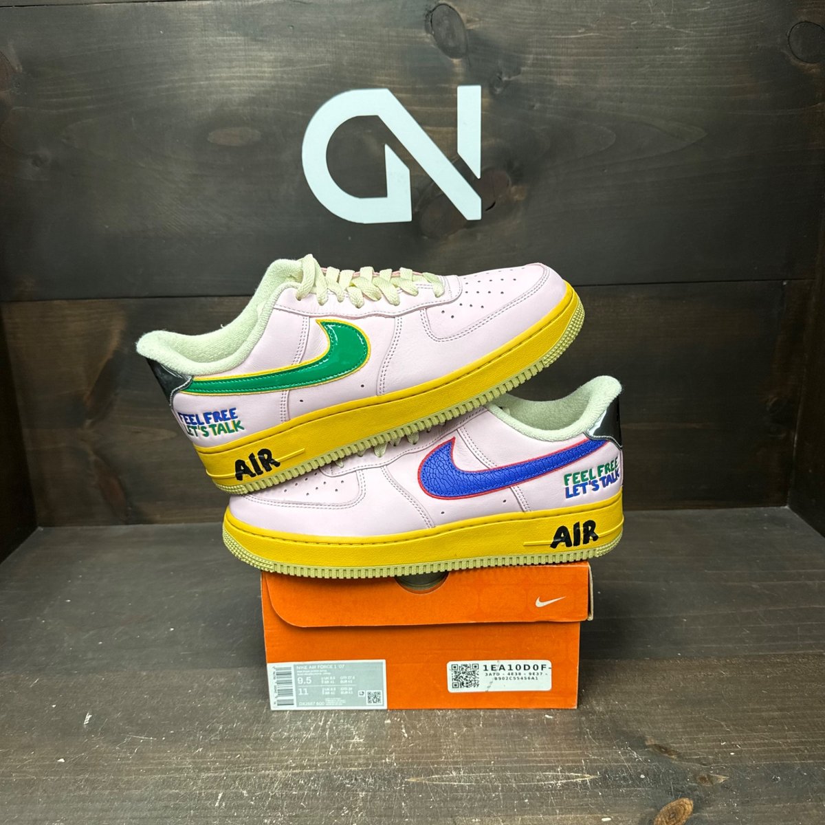 Nike Air Force 1 Low '07 Feel Free, Let’s Talk Size 9.5 (Pre-Owned) - front