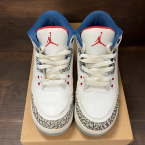 Jordan 3 Retro True Blue (2016) (GS) Size 7Y (Pre-Owned) - tag