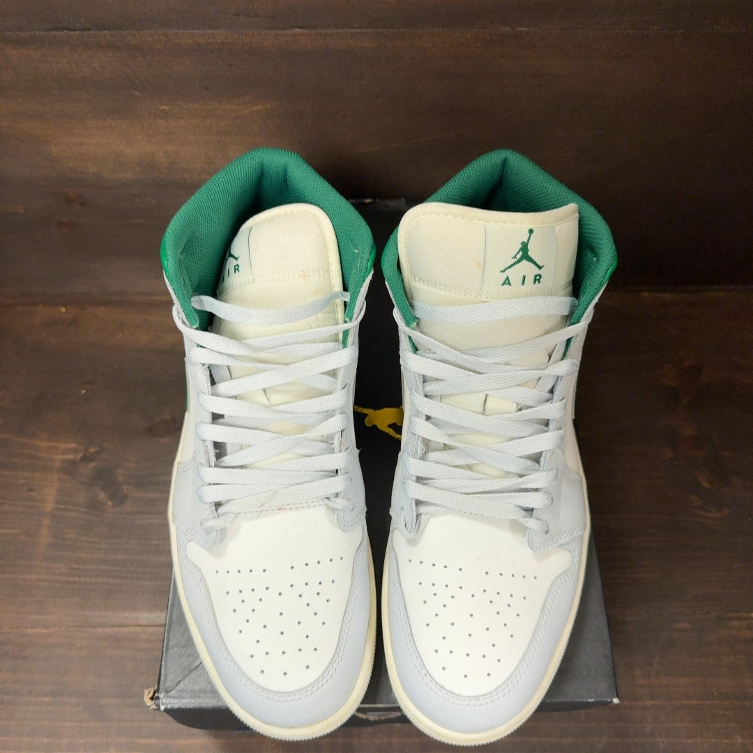 Jordan 1 Mid White Pure Platinum Pine Green - Image 3