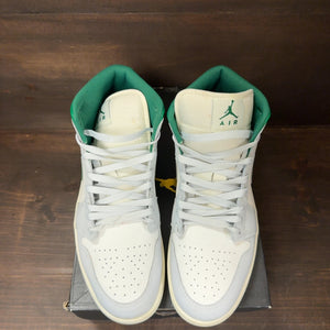 Jordan 1 Mid White Pure Platinum Pine Green - Image 3