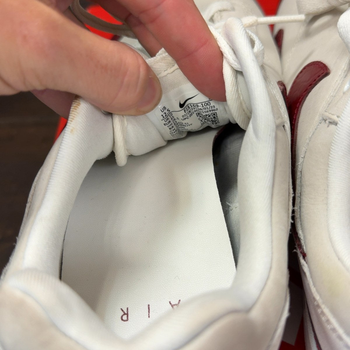 Nike Air Max 1 LX Team Red (Women's) Size 12.5W (Pre-Owned) - Image 7