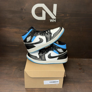 Jordan 1 Mid University Blue (Women's) Size 8W (Pre-Owned) - Image 1