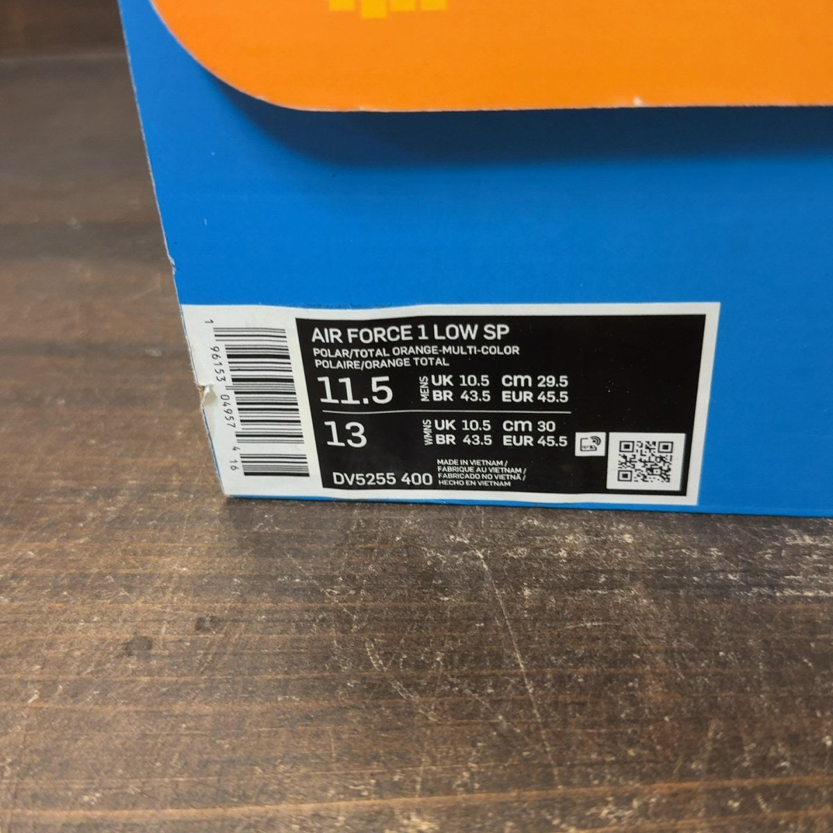Nike Air Force 1 Low SP Undefeated Multi-Patent Total Orange - Image 7
