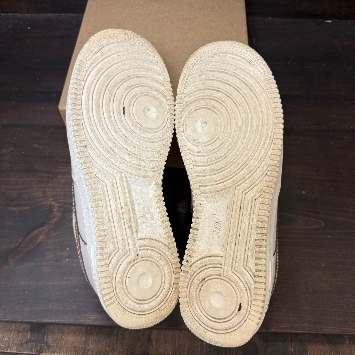 Nike Air Force 1 '07 Pearl White Pale Ivory Sail Light British Tan Size 9.5 (Pre-Owned) - Image 6