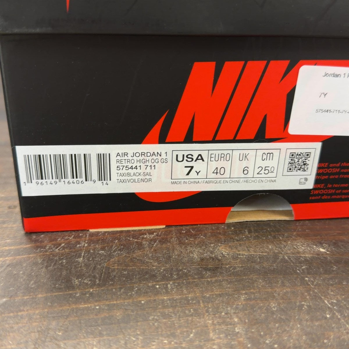 Jordan 1 Retro High OG Taxi (GS) - Image 7