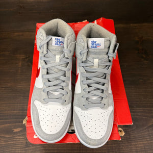 Nike Dunk High Light Smoke Grey Gym Red - Image 3