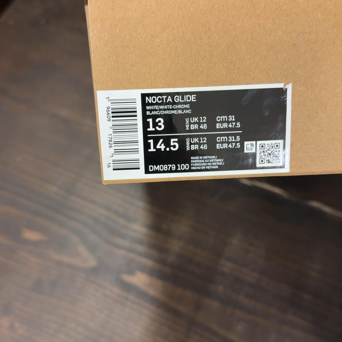 Nike NOCTA Glide Drake White Chrome Size 13 - aux