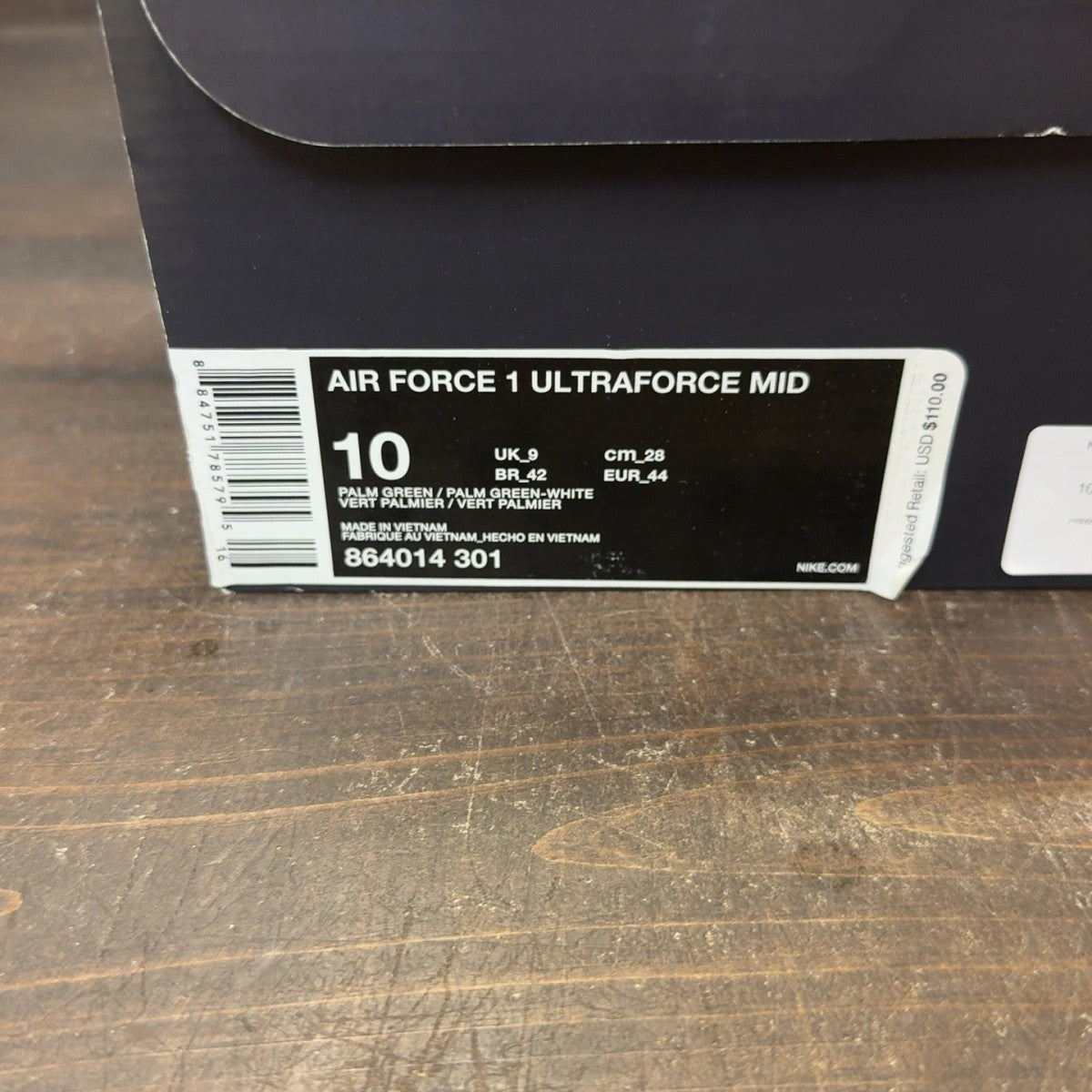 Nike Air Force 1 Ultraforce Mid Palm Green Size 10 (Pre-Owned) - Image 6