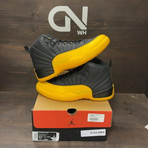 Jordan 12 Retro Black University Gold Size 10.5 (Pre-Owned) - front