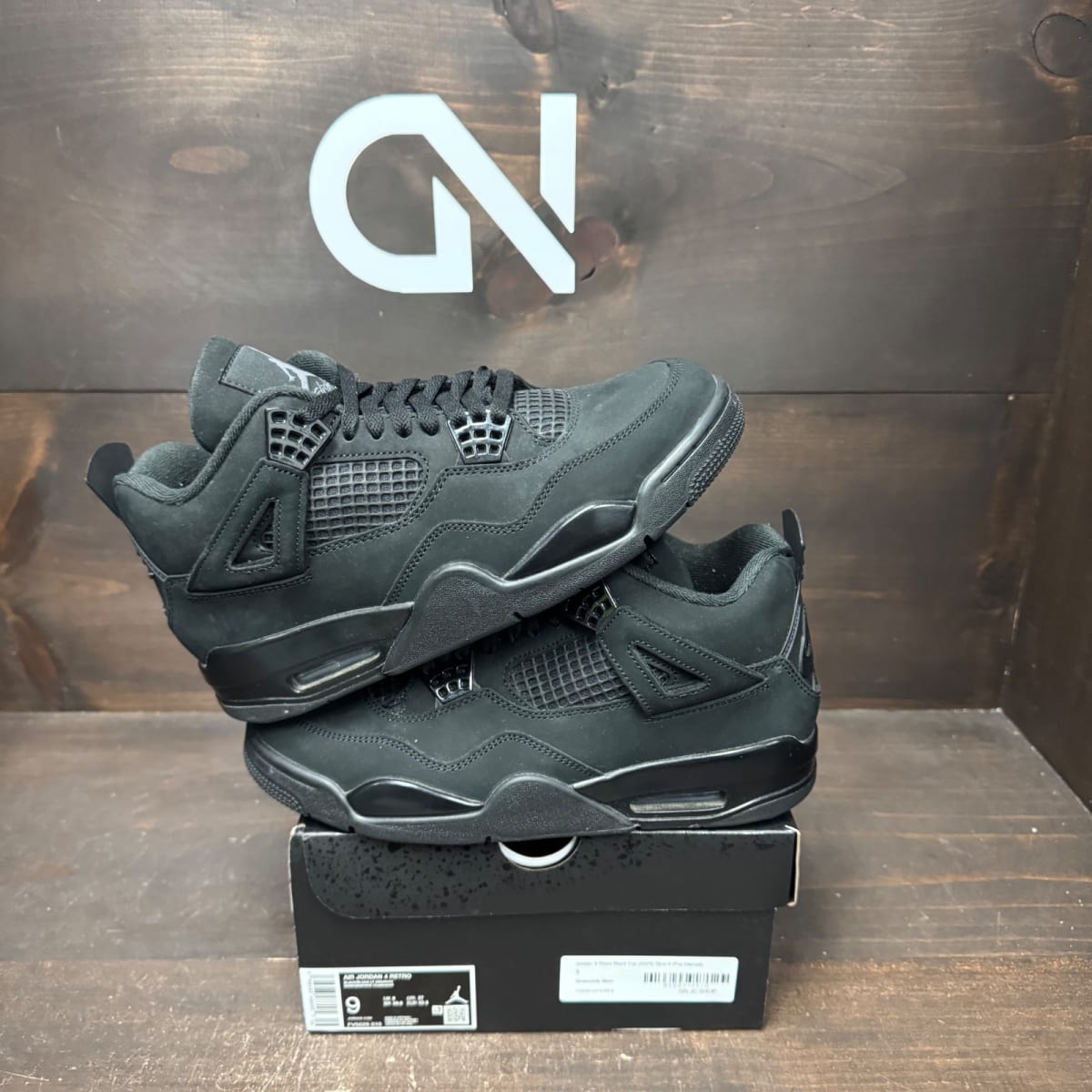 Jordan 4 Retro Black Cat (2025) Size 9 (Pre-Owned) - front