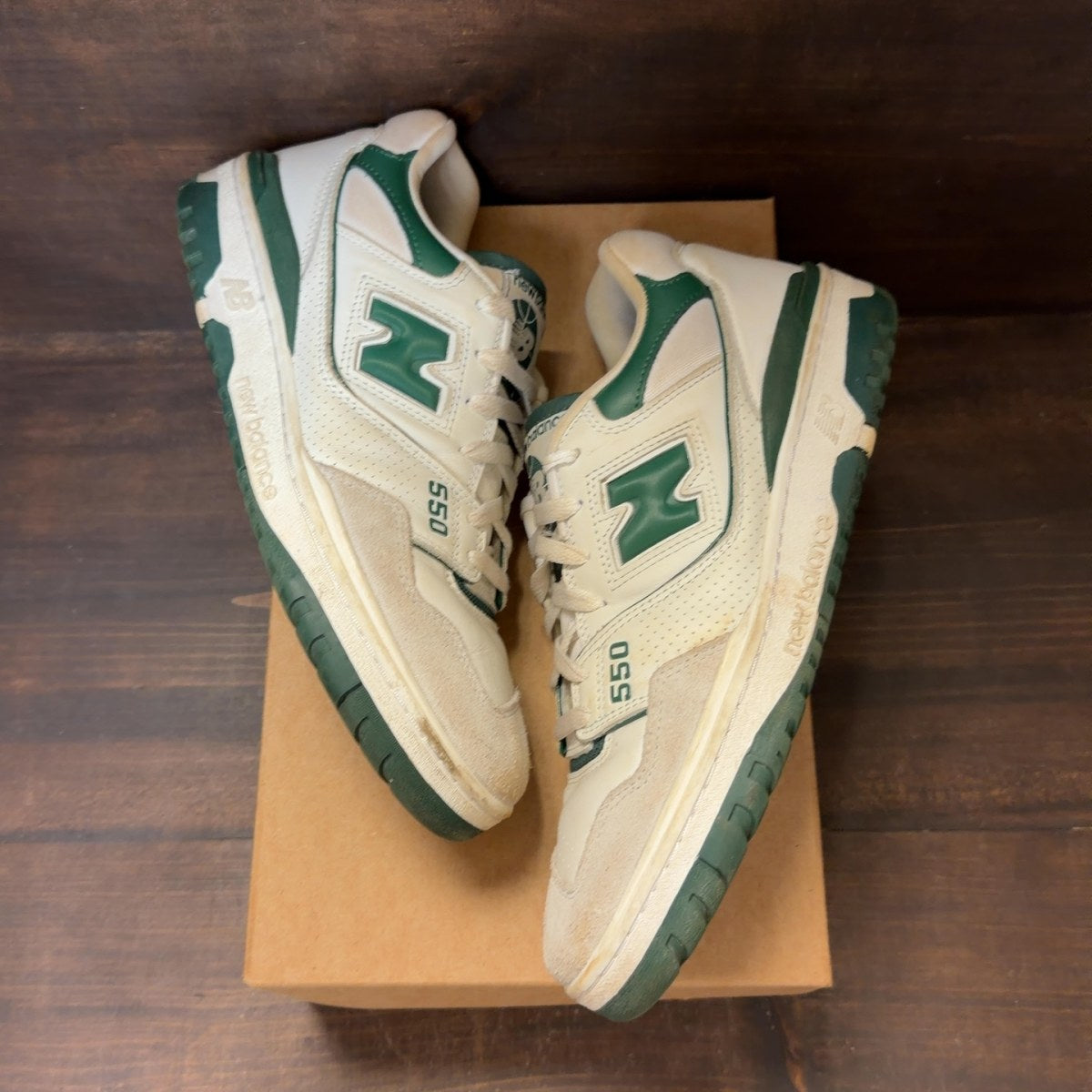 New Balance 550 White Green Size 11.5 (Pre-Owned) - Image 2