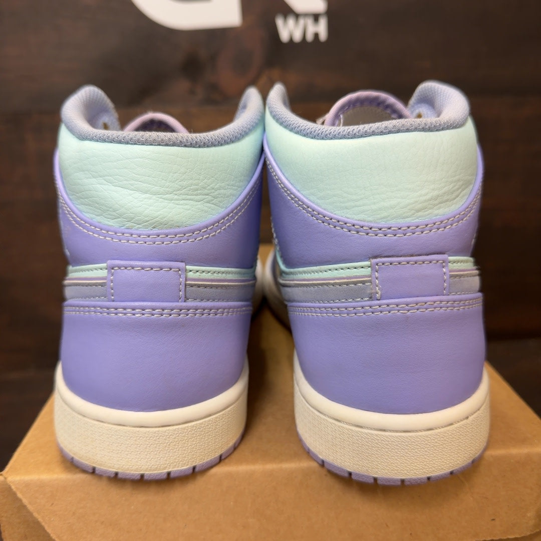 Jordan 1 Mid Purple Aqua Size 9 (Pre-Owned) - Image 4