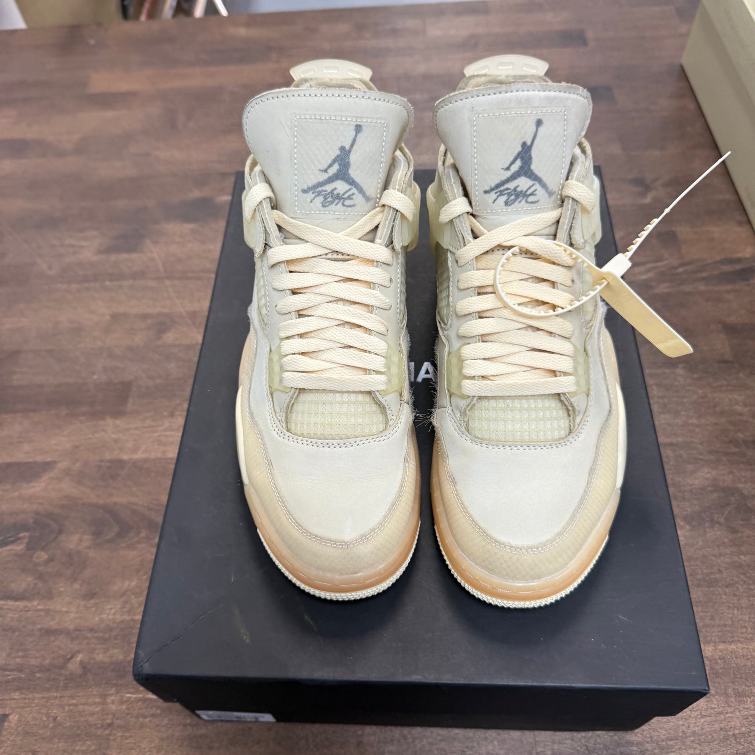 Off-White Sail Jordan 4 (W) (USED, No Box)