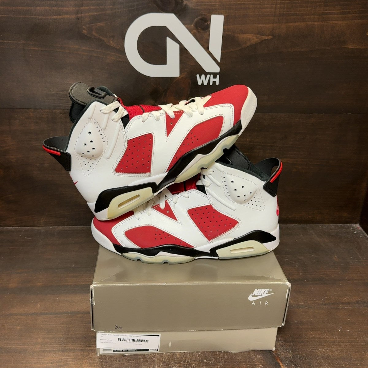 Jordan 6 Retro Carmine (2021) Size 10 (Pre-Owned) - Image 1