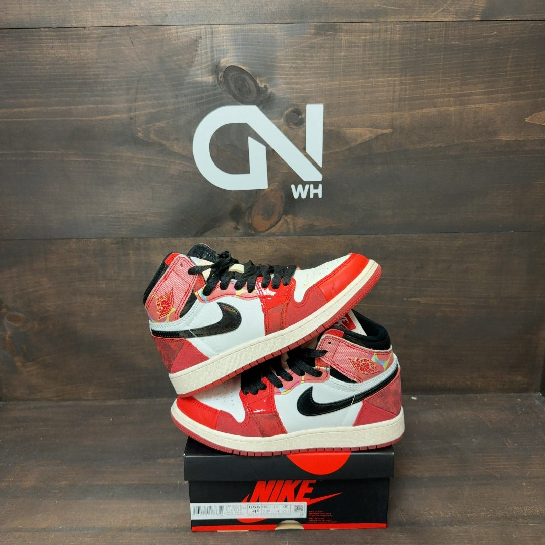 Jordan 1 Retro High OG Spider-Man Across the Spider-Verse (GS) Size 4.5Y (Pre-Owned)