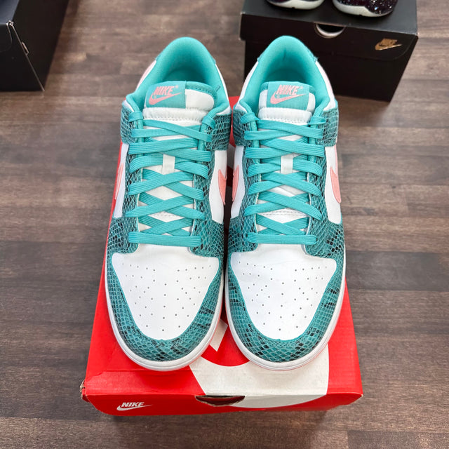 Teal Snake Nike Dunk Low (USED)
